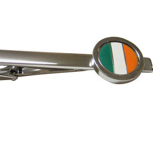 Circular Irish Flag Design Square Tie Clip